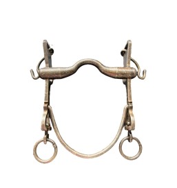 BOCADO VAQUERO INOXIDABLE PAVONADO CON CADENILLA