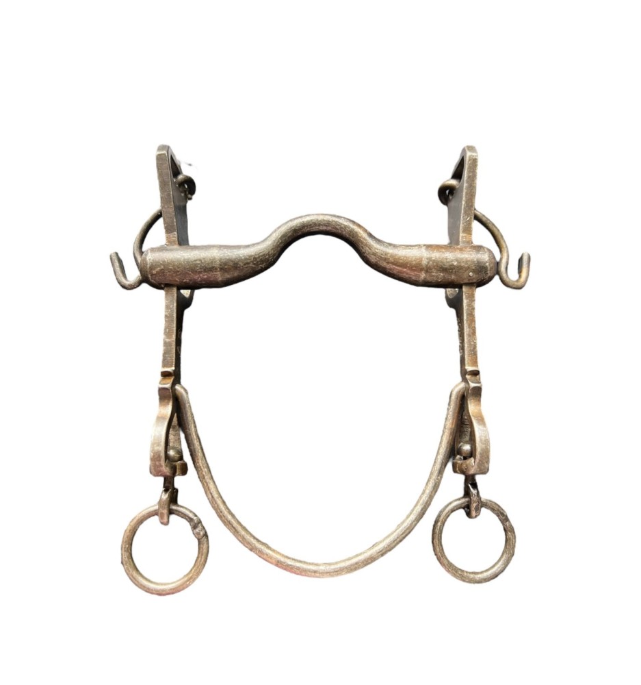 BOCADO VAQUERO INOXIDABLE PAVONADO CON CADENILLA BOCADO VAQUERO INOXIDABLE PAVONADO CON CADENILLA