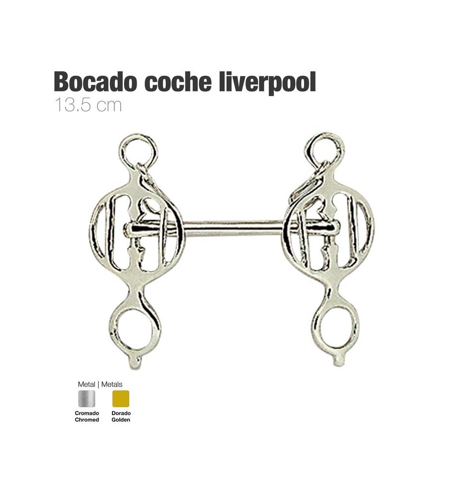 BOCADO COCHE LIVERPOOL 13.5 CROMADO Y DORADO